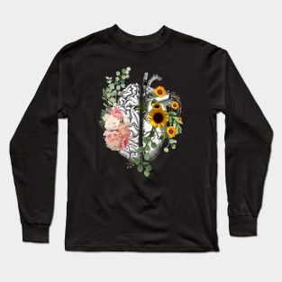 half brain heart balance Long Sleeve T-Shirt